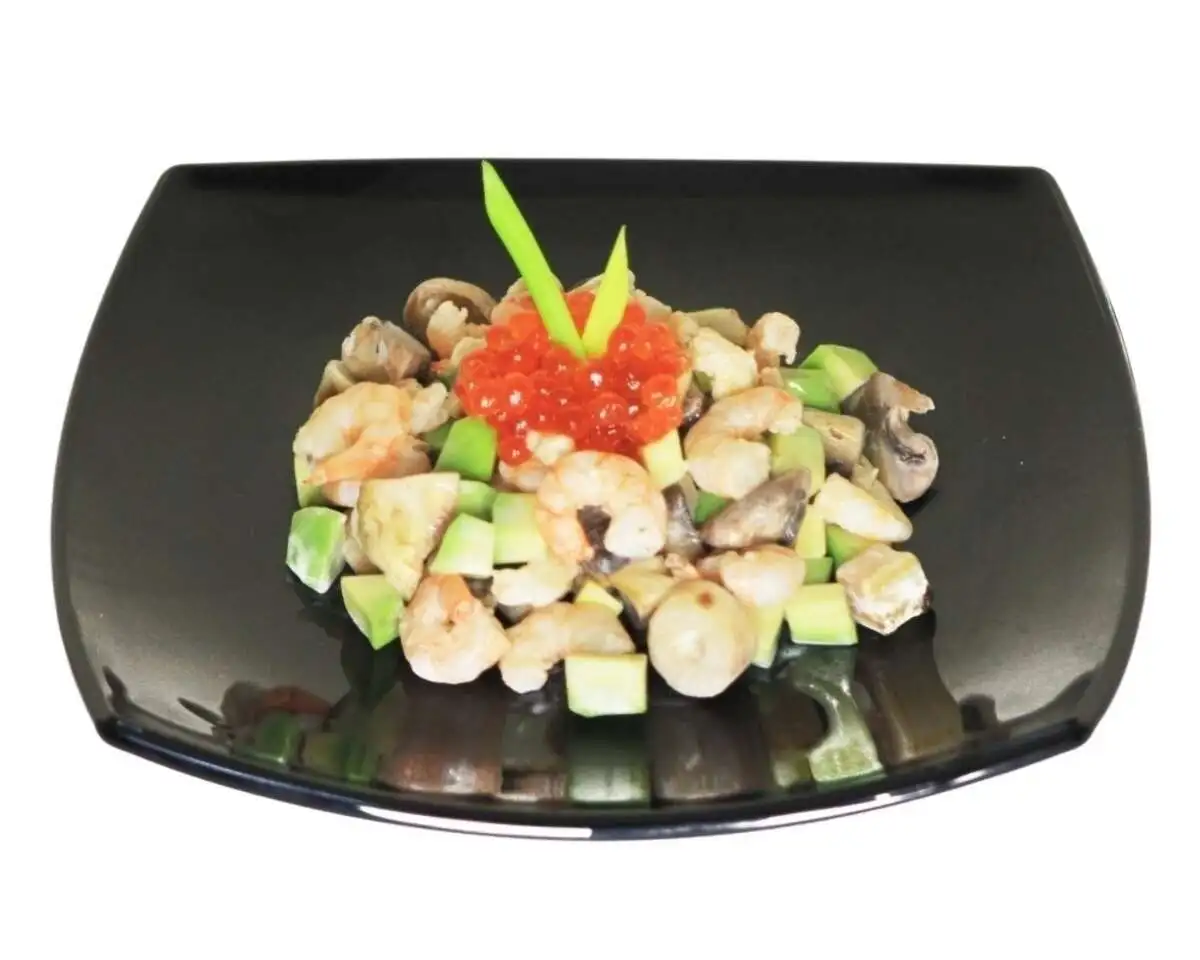 Салат с креветками и авокадо 