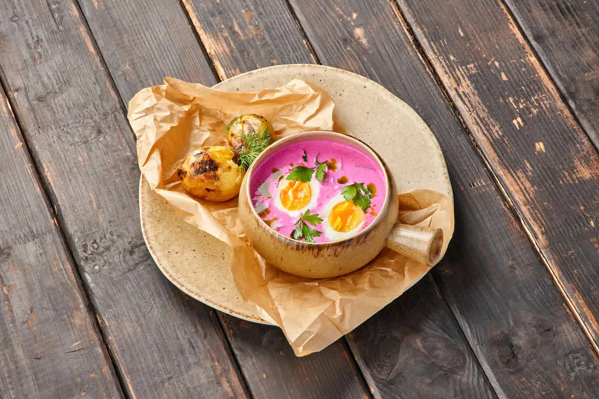 Литовский холодный борщ