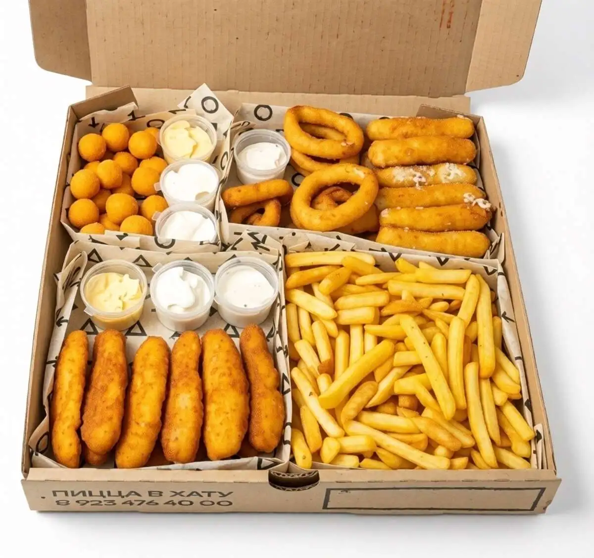 10 закусок фри и 8 соусов