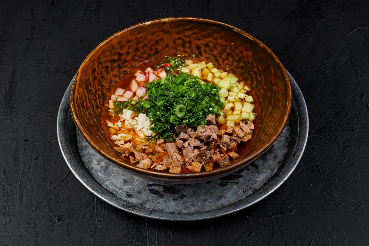 Окрошка с брискетом