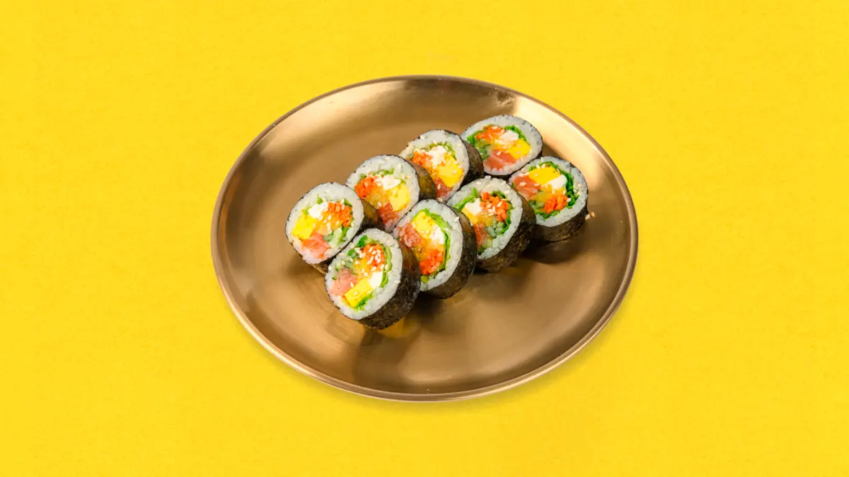 Кимпаб с лососем