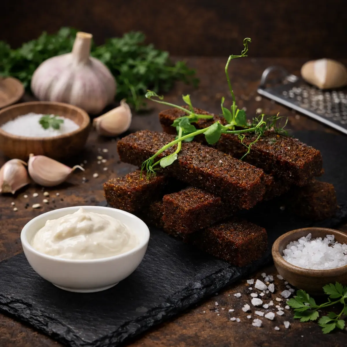 Гренки чесночные