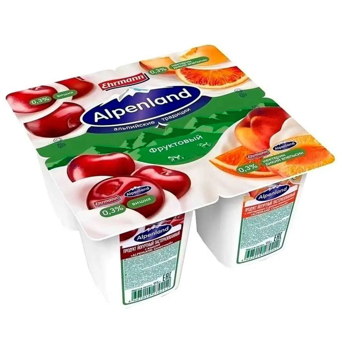 YOGURT ALPENLAND VISHNE/NEKTARIN 95GR