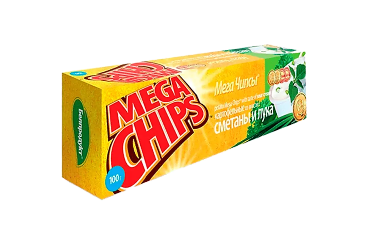 Чипсы Мега Вкус Сметана/Лук 100гр