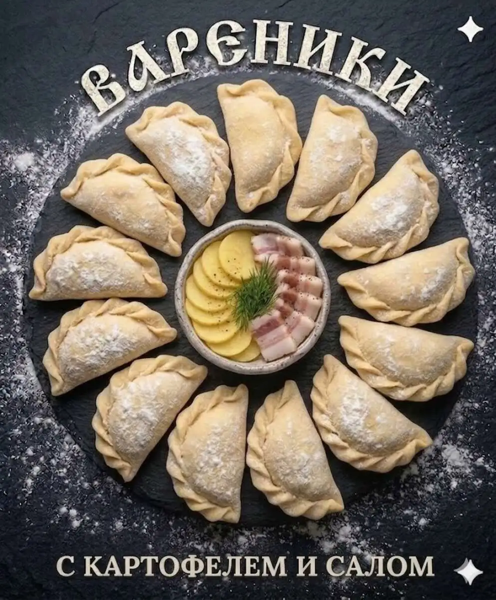 Вареники с сырым картофелем и салом 0,5кг