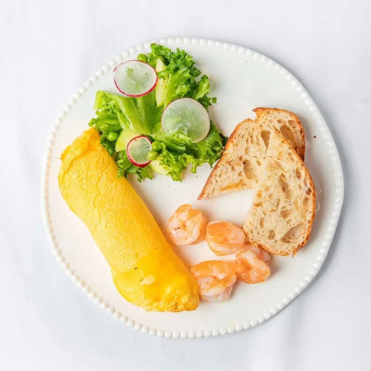 Омлет с креветкой