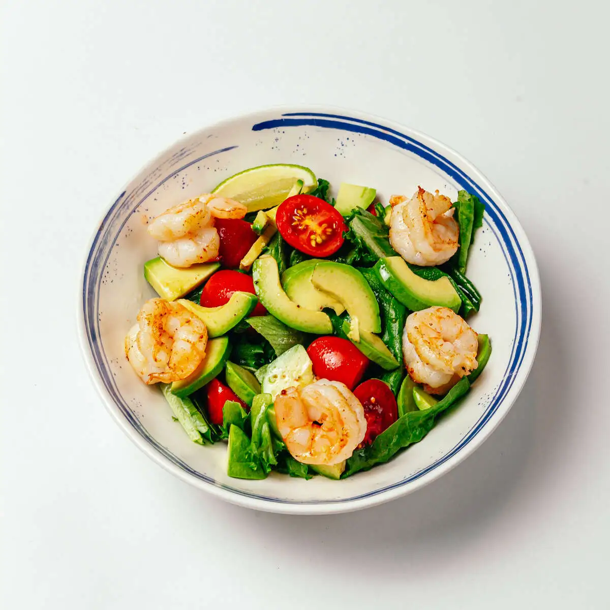 С креветкой и авокадо