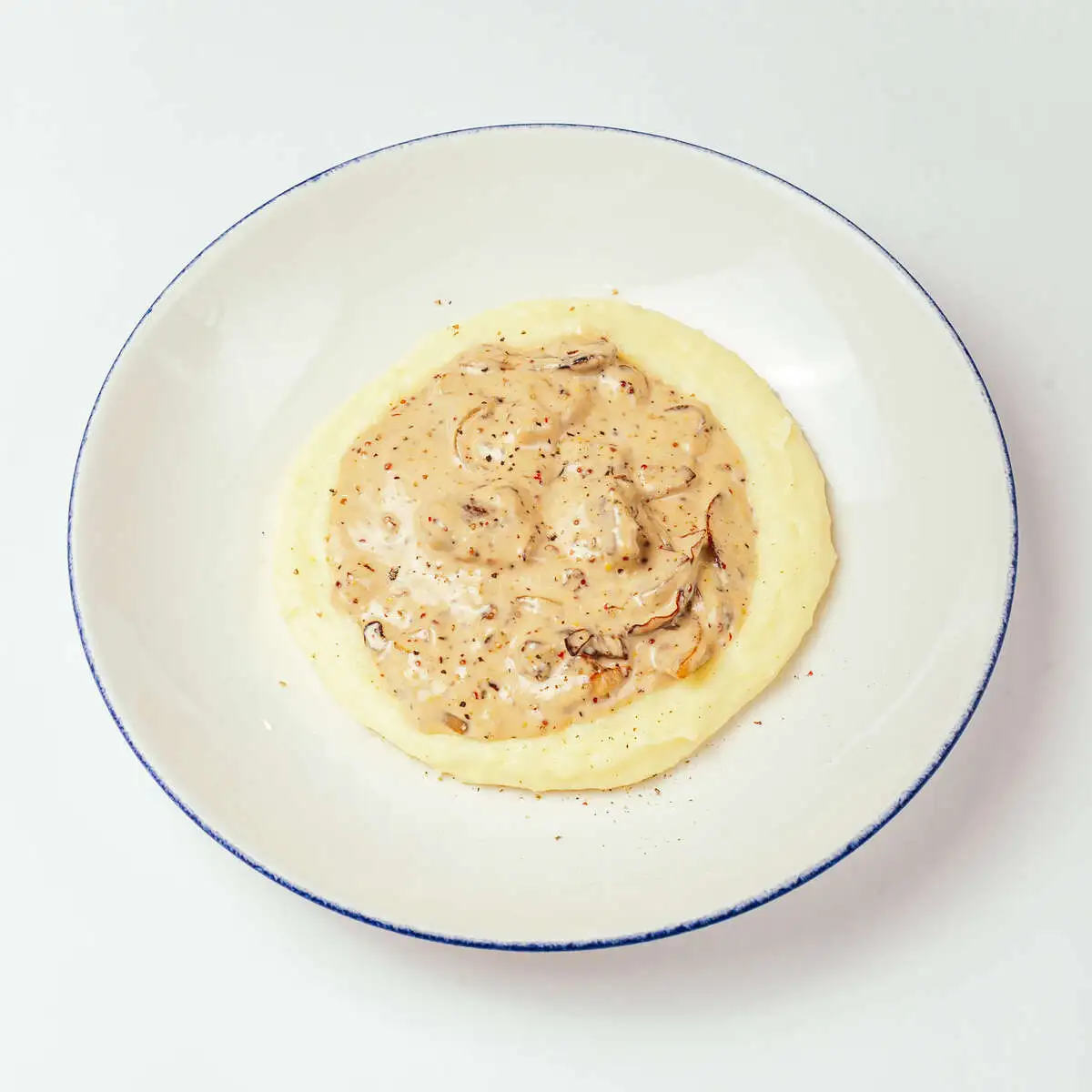 Бефстроганов с картофельным пюре 