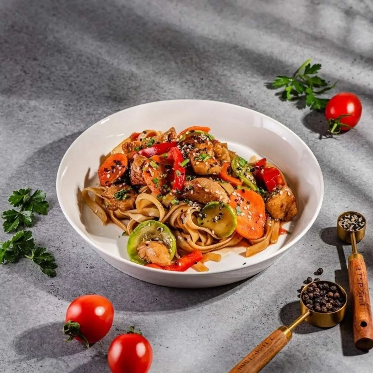 Удон с курицей