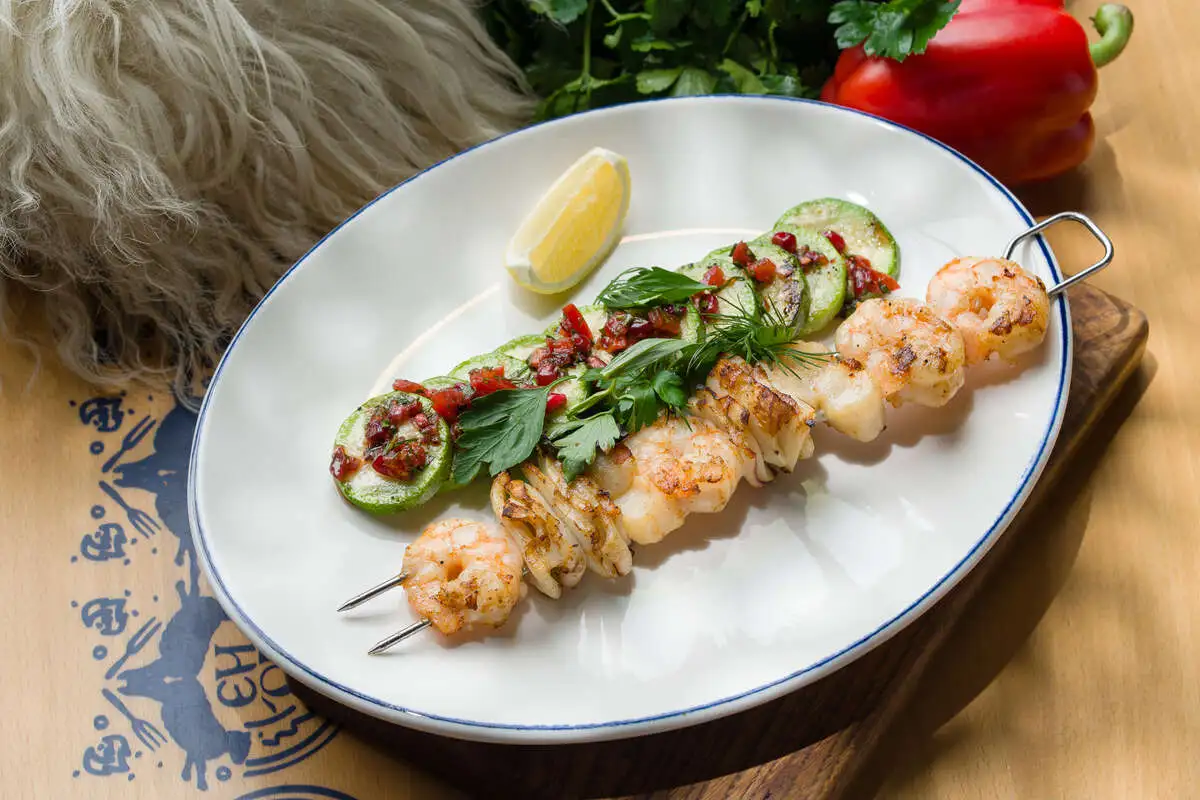 Мцвади из морепродуктов 