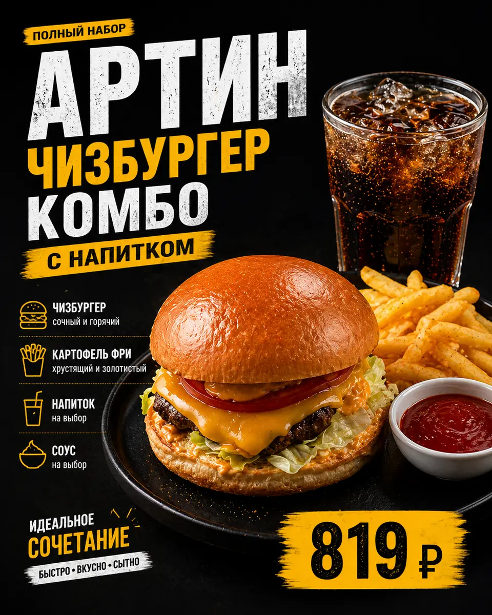  комбо 2 Чизбургер  