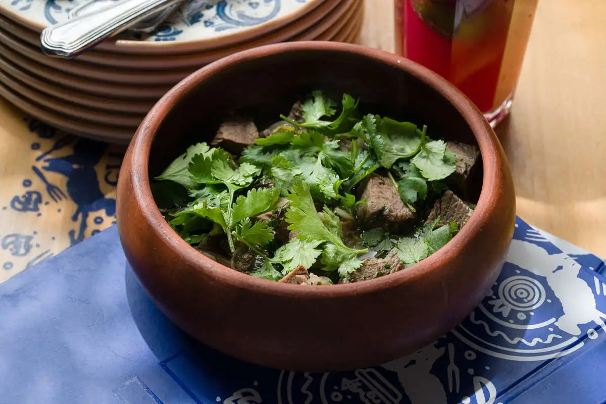 Зеленое лобио с кроликом