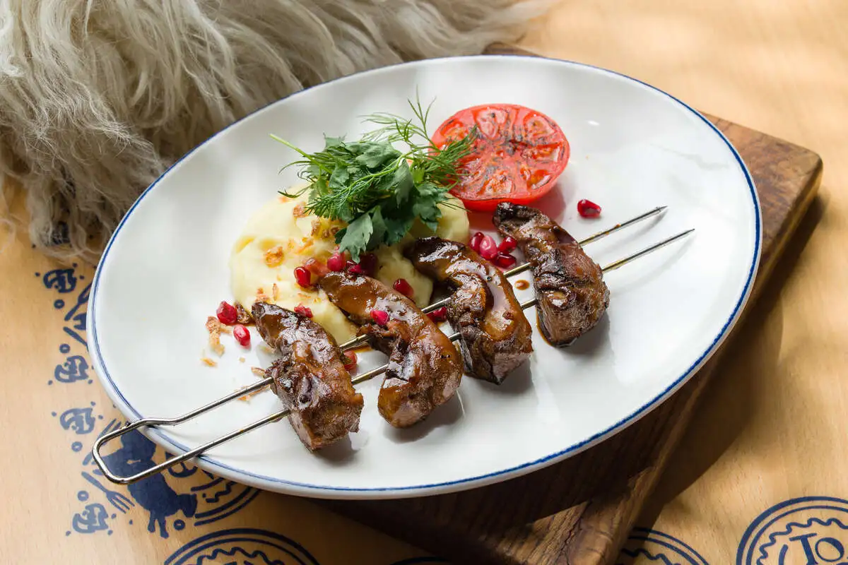 Мцвади из язычков ягненка