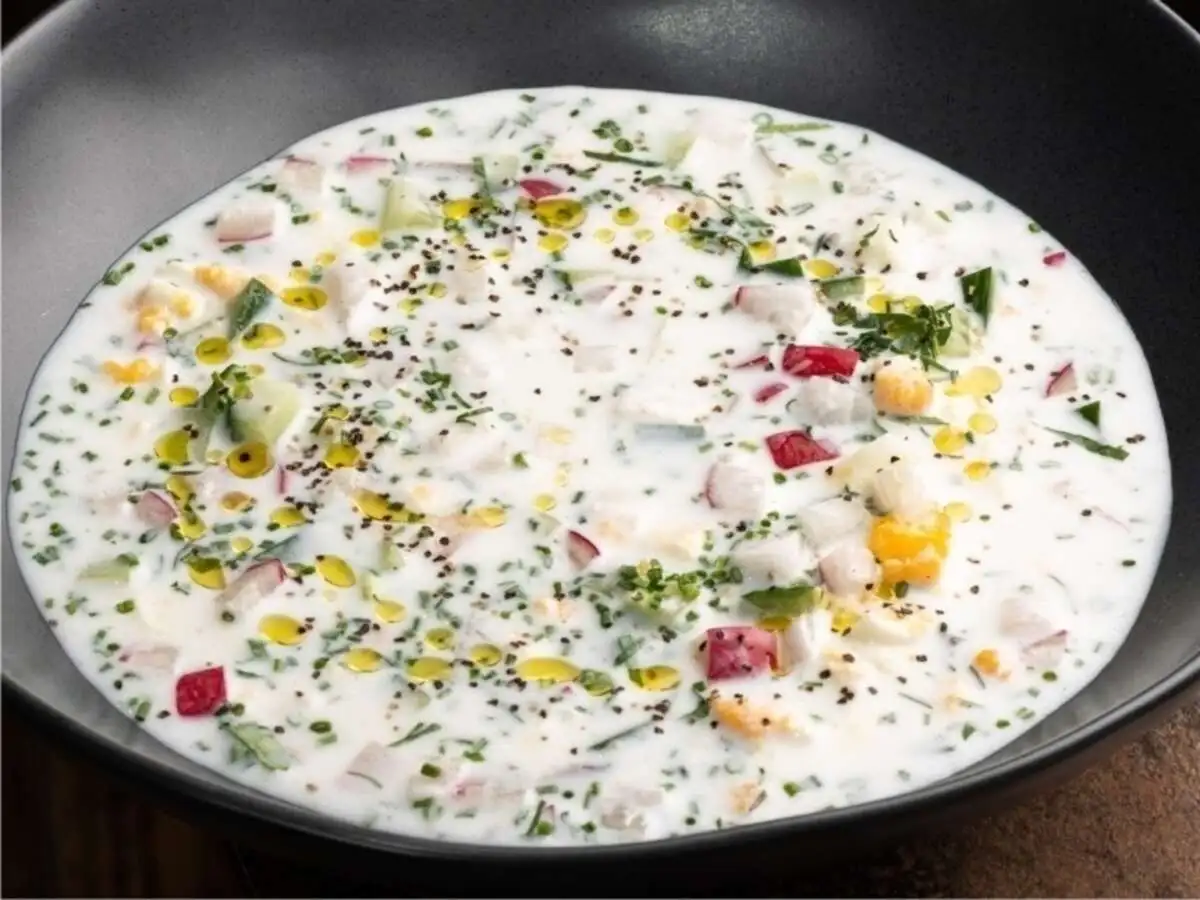 Окрошка с мраморной говядиной 