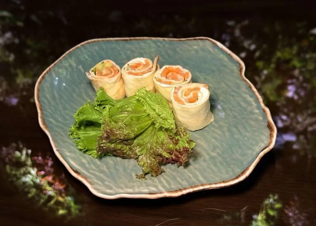 Блинчик с семгой/Pancakes with salmon