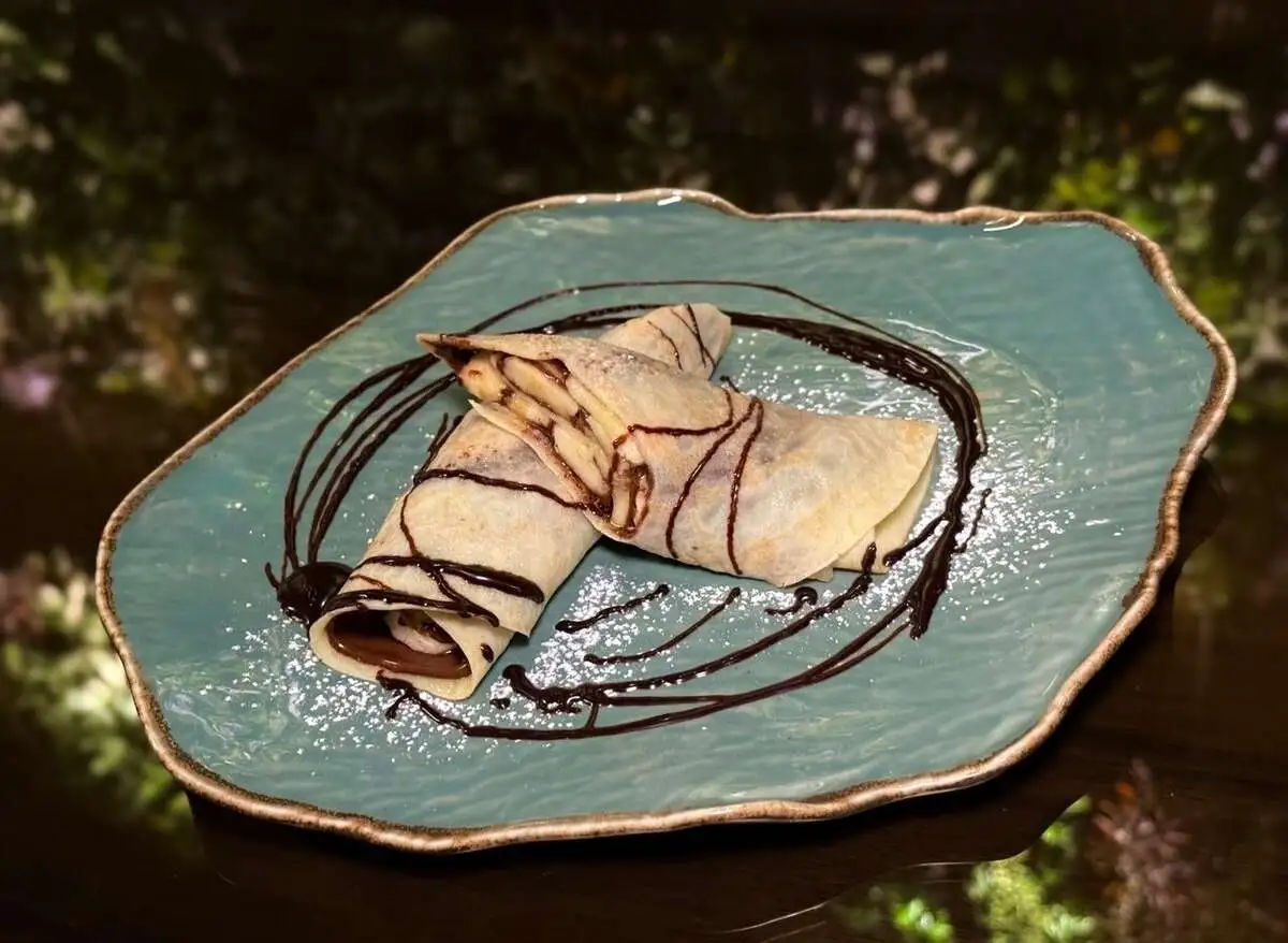 Блинчики с нутеллой и бананом/Pancakes with Nutella and banana