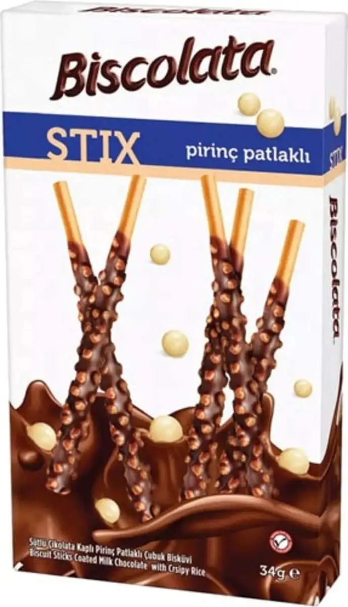 BISCOLATA STIX PIRINC PATLAKLI 34GR