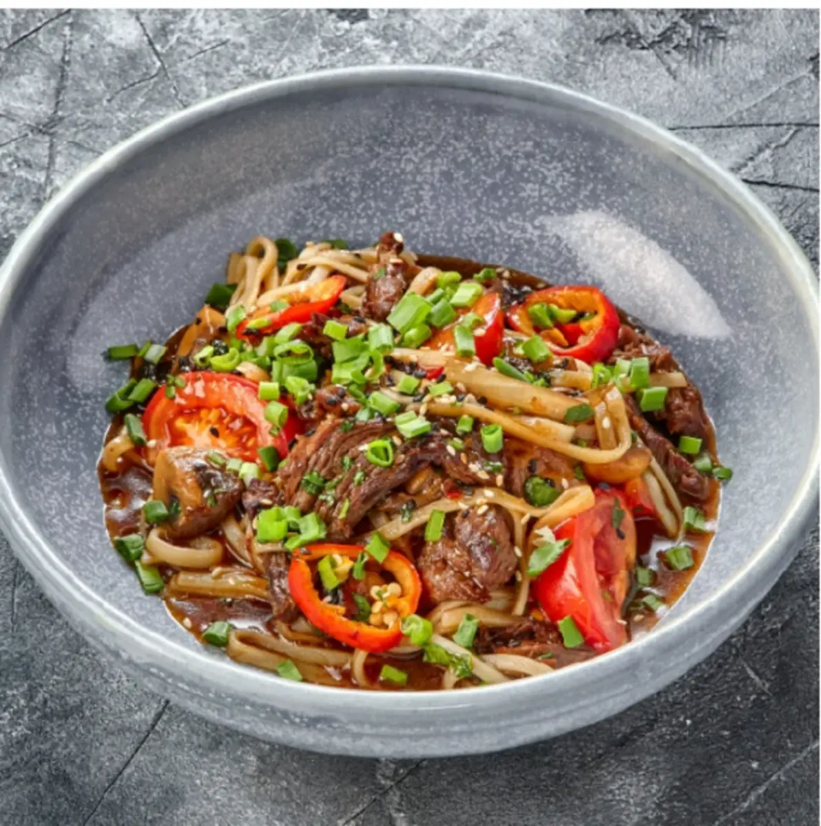 WOK с мраморной говядиной