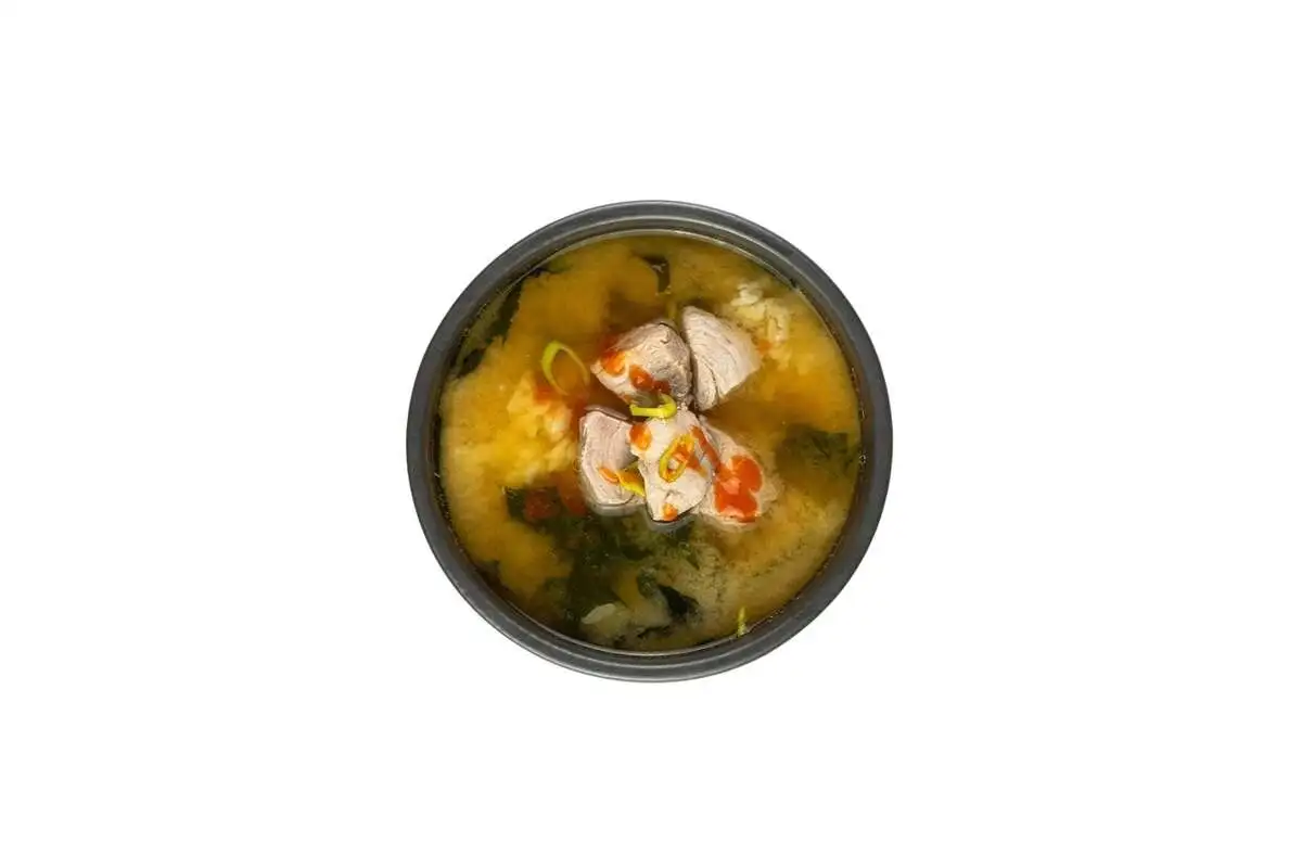Мисо со свининой и кимчи