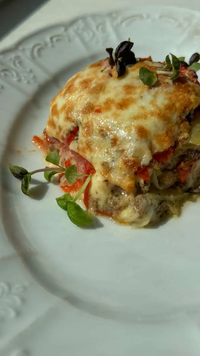 БЛ Мусака с овощами и мраморной говядиной 210гр.