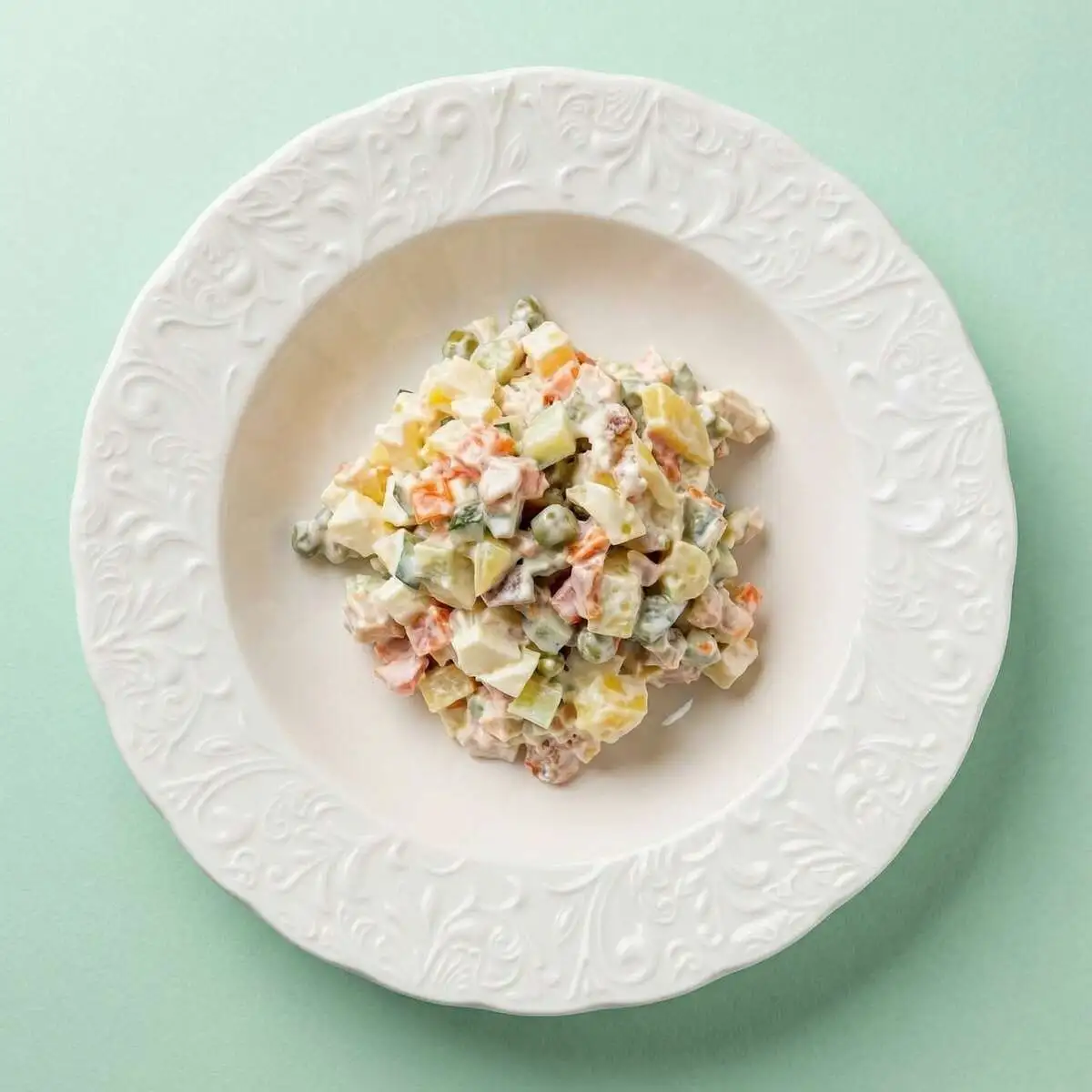 Салат Оливье с курицей