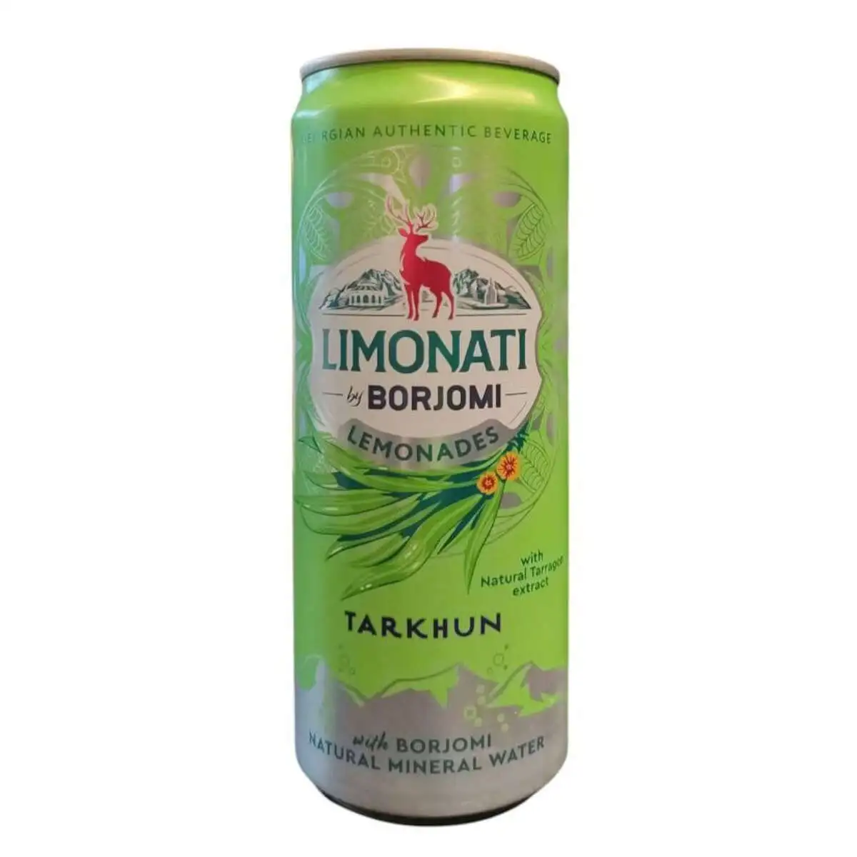 BORJOMI CAN 0.33 LM 1X12 TARRAGON-APPLE
