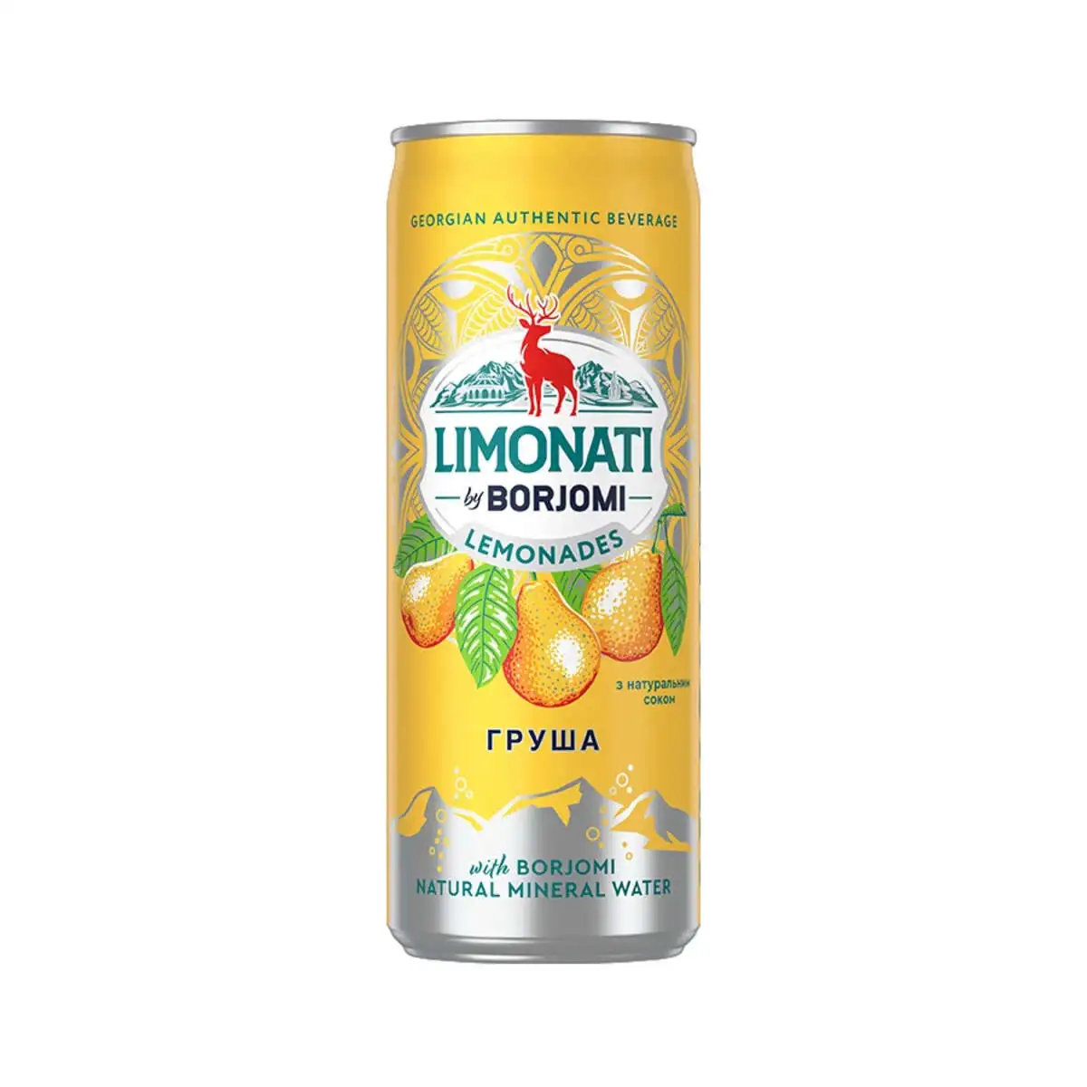 BORJOMI CAN 0.33 LM 1X12 PEAR (SHAM-FI)