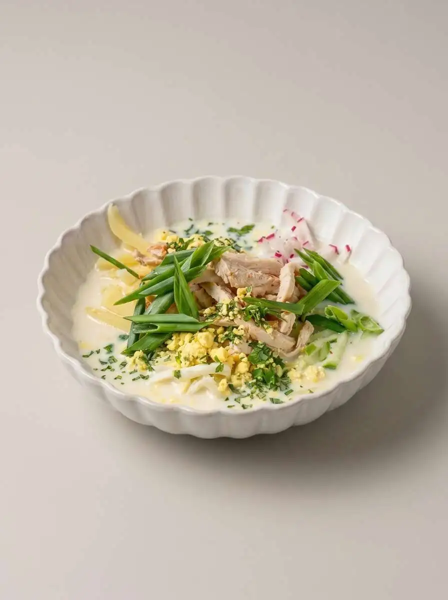 Окрошка мясная на кефире