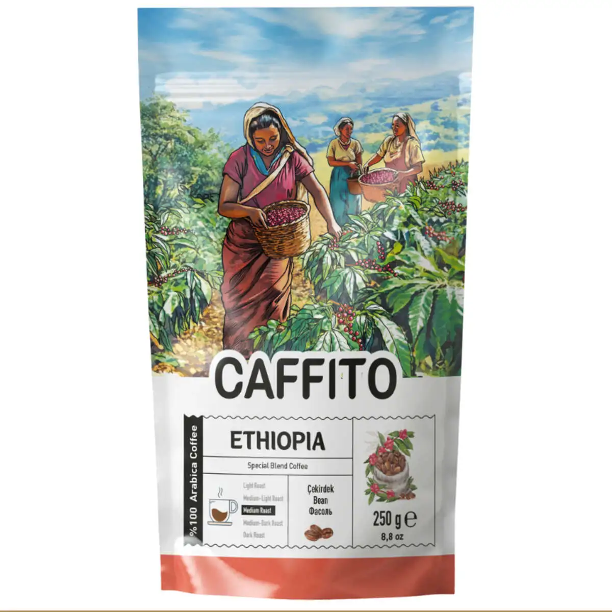 KOFE BETA KAVRLMUS CEKIRDK ETIYOPYA GRADE 4 250QR