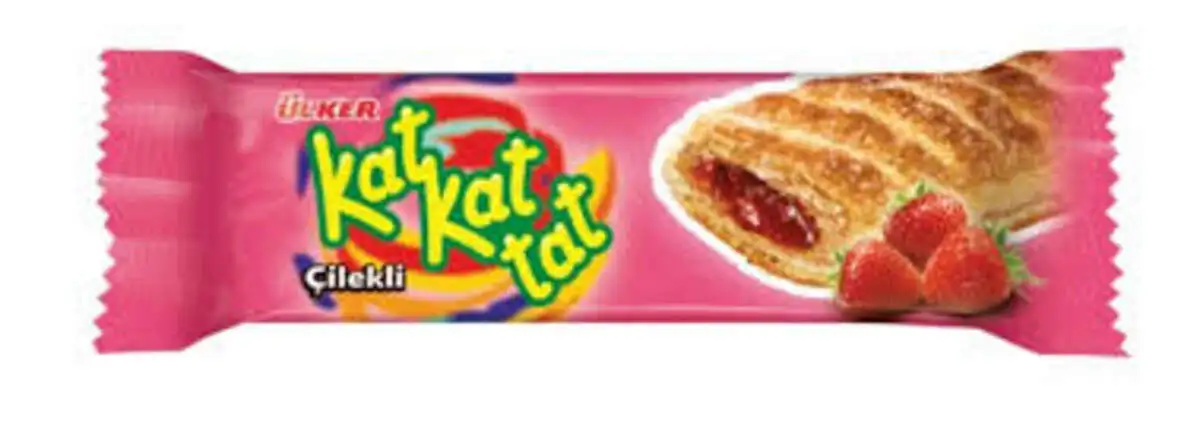 ULKER KAT KAT CILEKLI BISKUVI28G*24