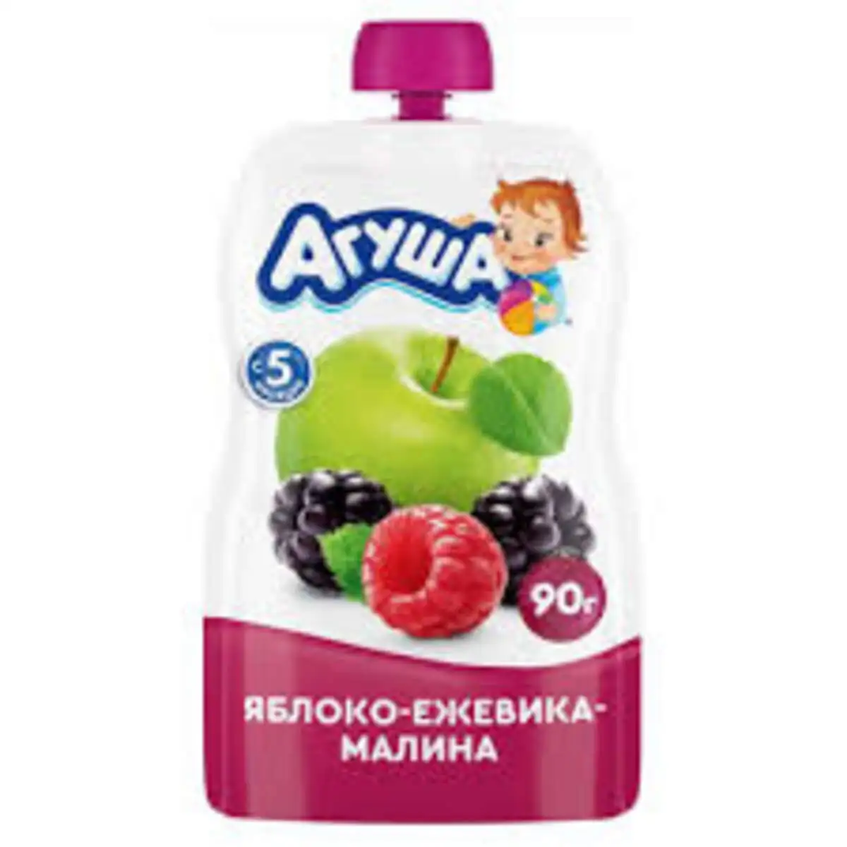 AGUSA PURE YABLOKO-EJEVIKA-MALINA 90 QR