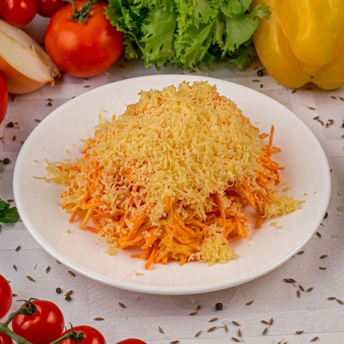Салат из моркови с сыром
