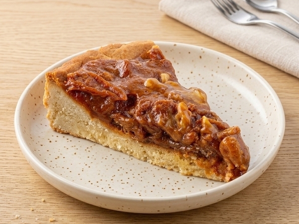Пирог песочный с варёной сгущёнкой и орехами