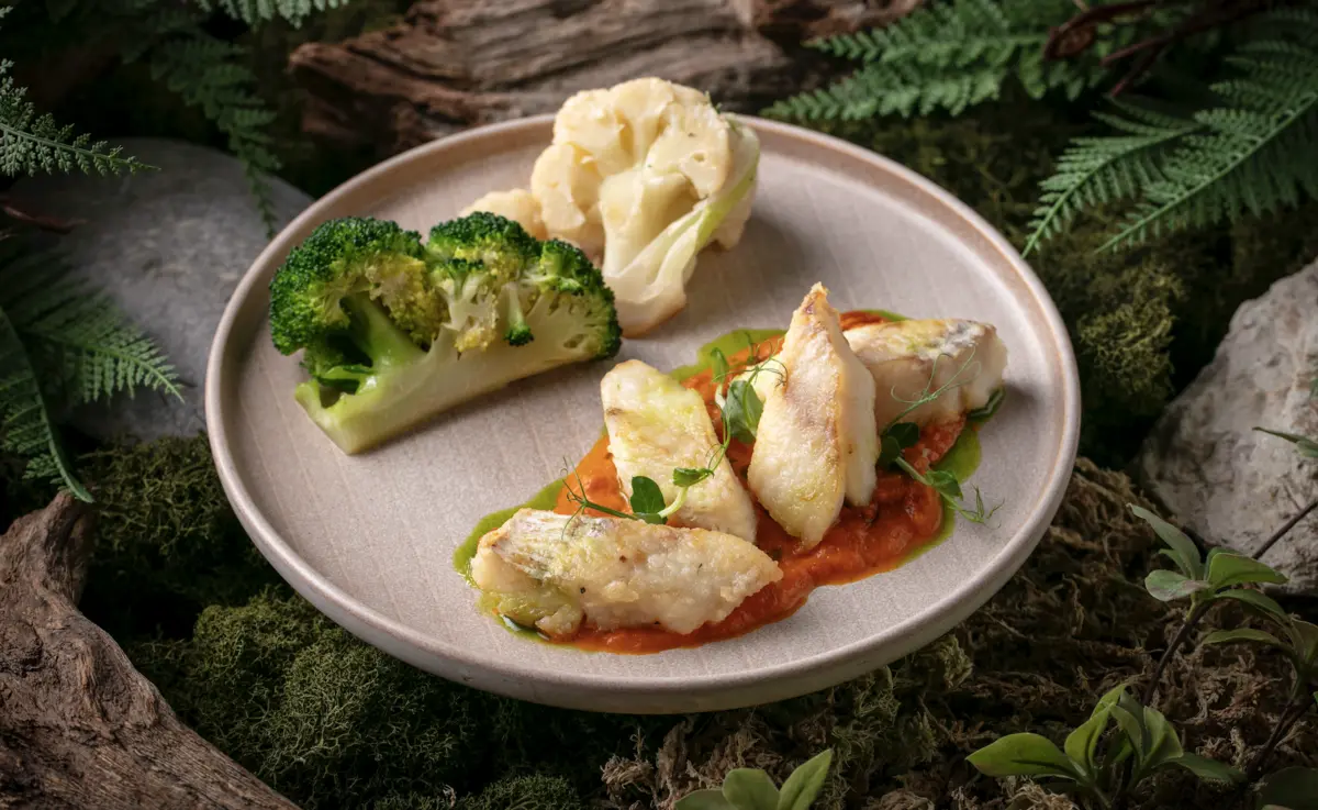 Филе трески с цветной капустой и брокколи (360 гр)