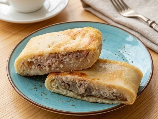 Блин с фаршем и рисом