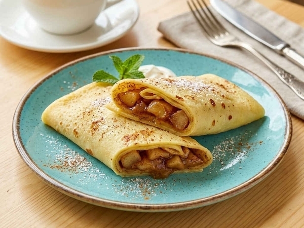 Блин с яблоком и корицей