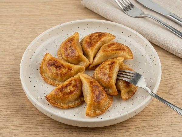 Жареные вареники с картофелем и грибами