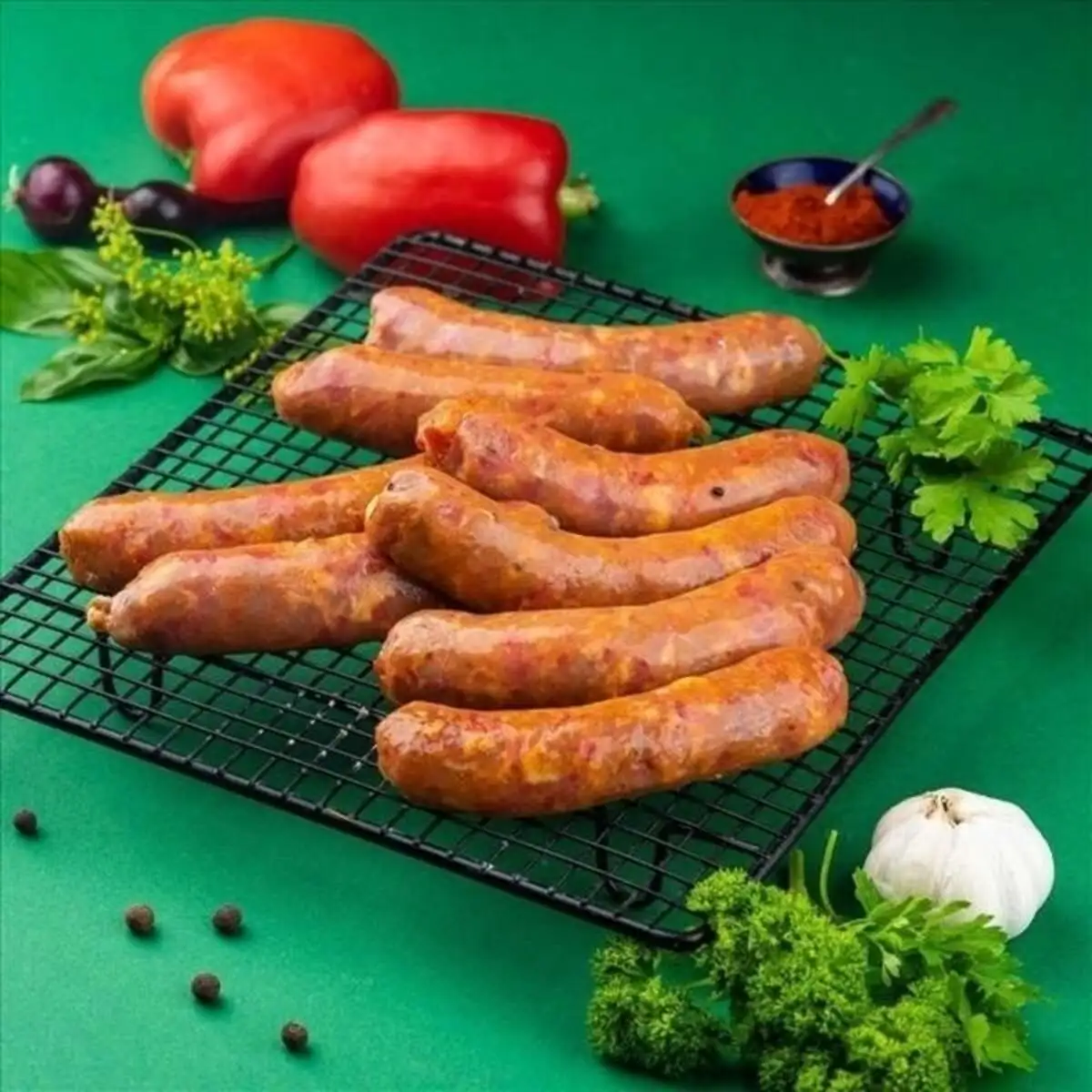 Купаты куриные с печеным перцем