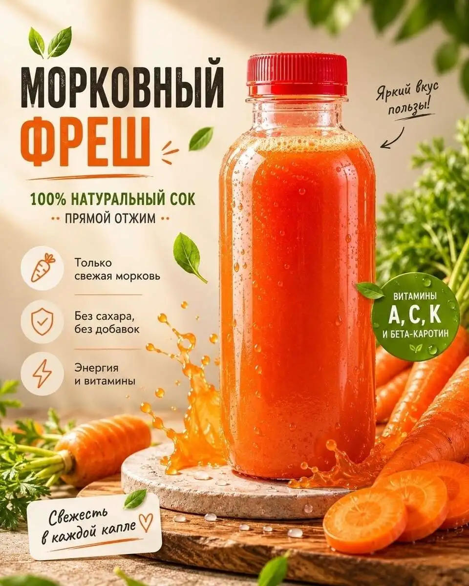 Морковный фреш 300 мл