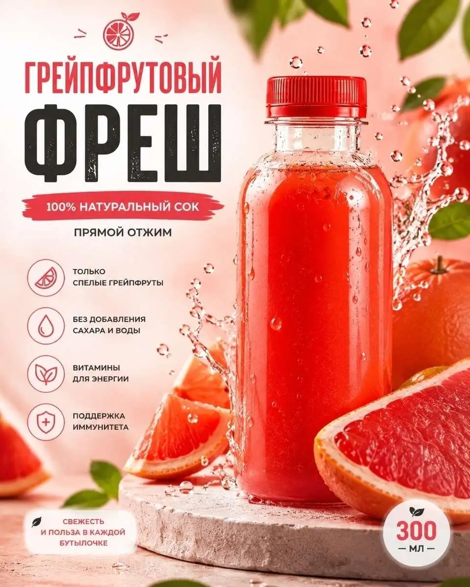 Грейпфрутовый фреш 300 мл