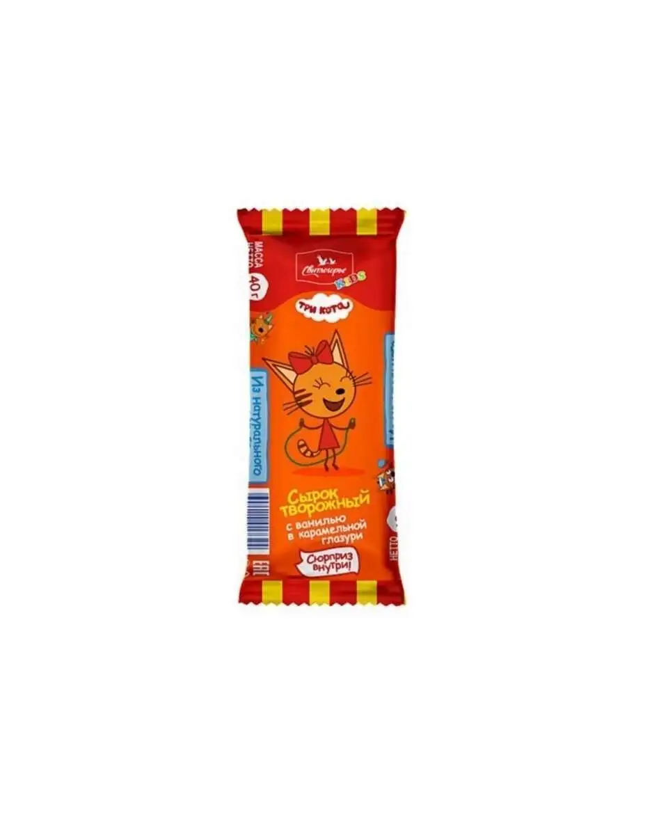 Сырок Творожный Три Кота Ваниль/Карамель 16% 40г(м)