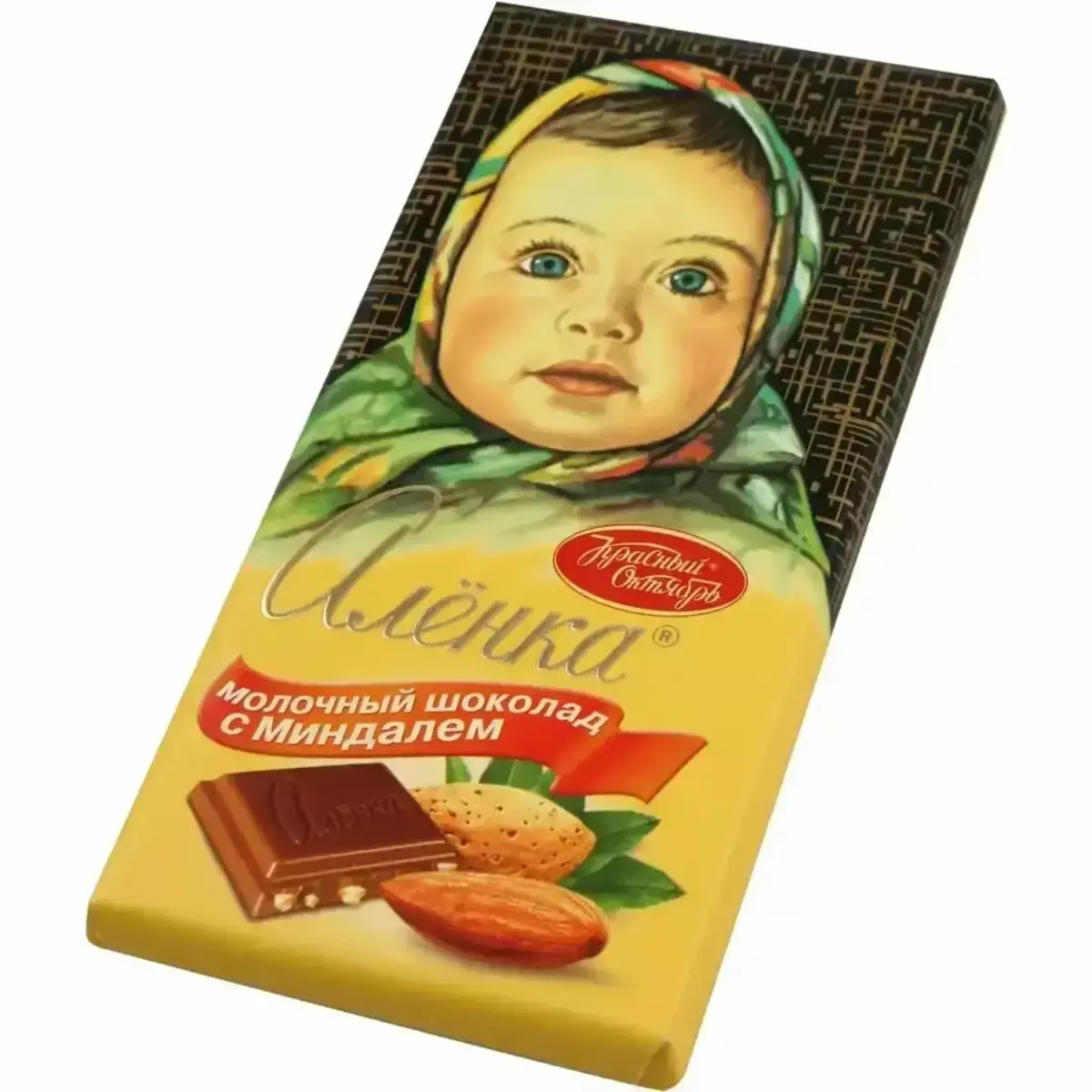 Шоколад Аленка Молочный с Миндалем 90г(м)