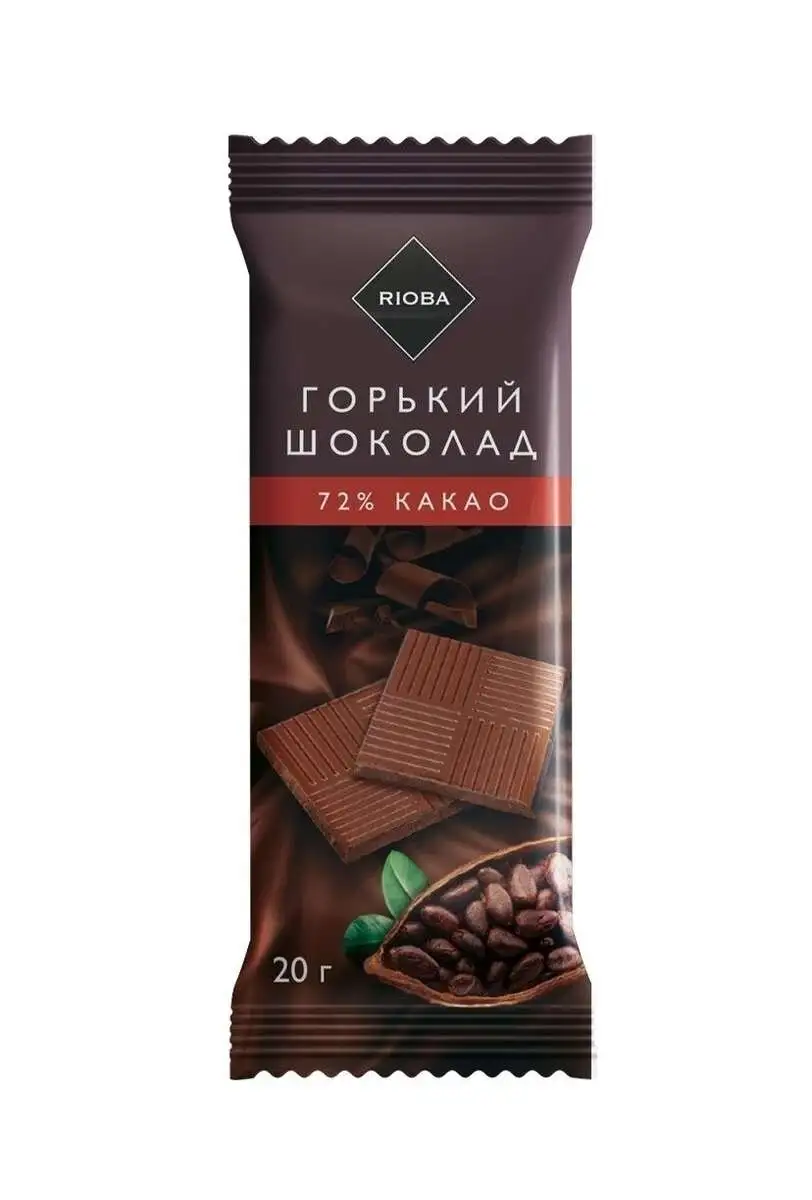 Шоколад РИОБА горький 72% какао 20гр.(м)