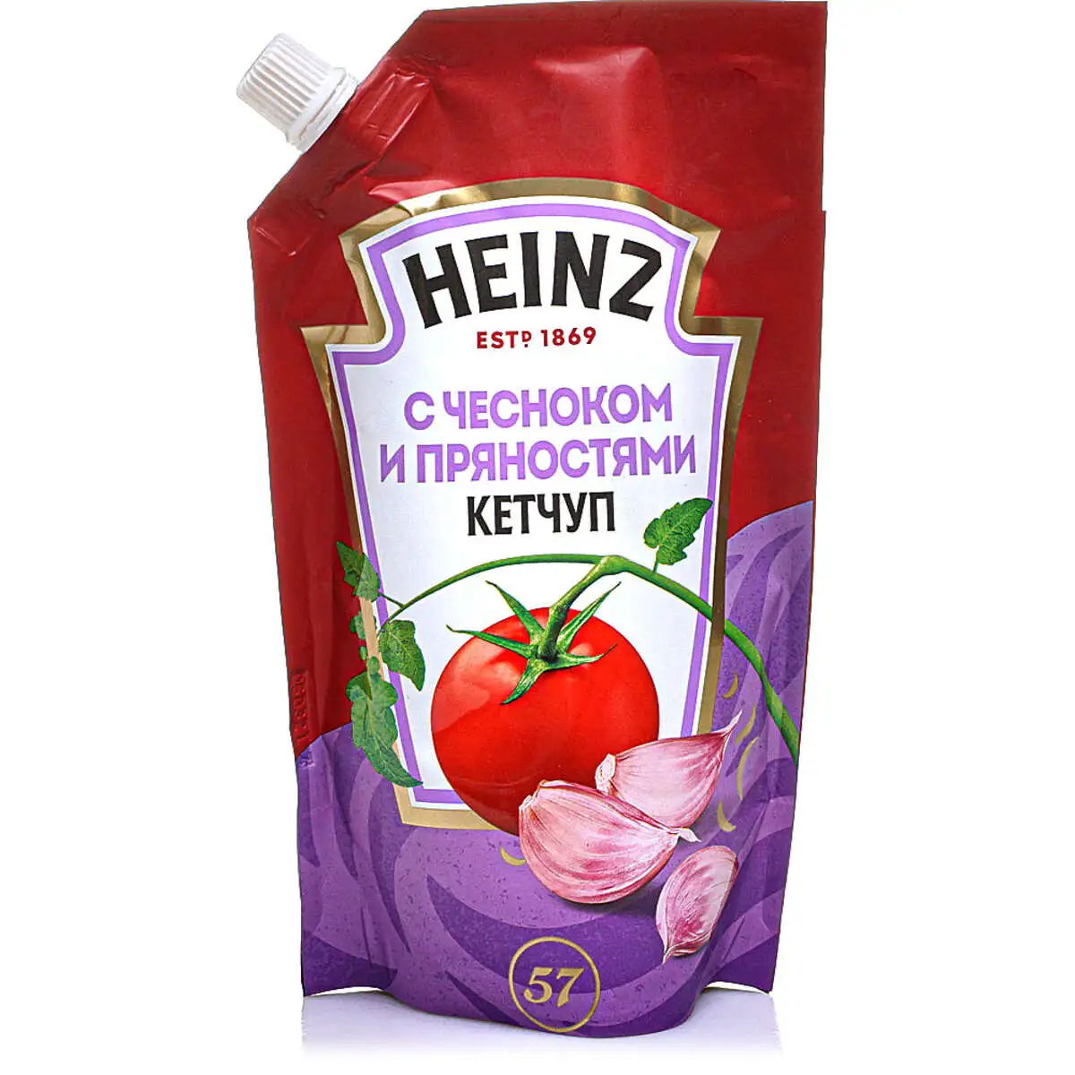 Кетчуп Хайнц Чеснок/Пряности 320г д/п(м)