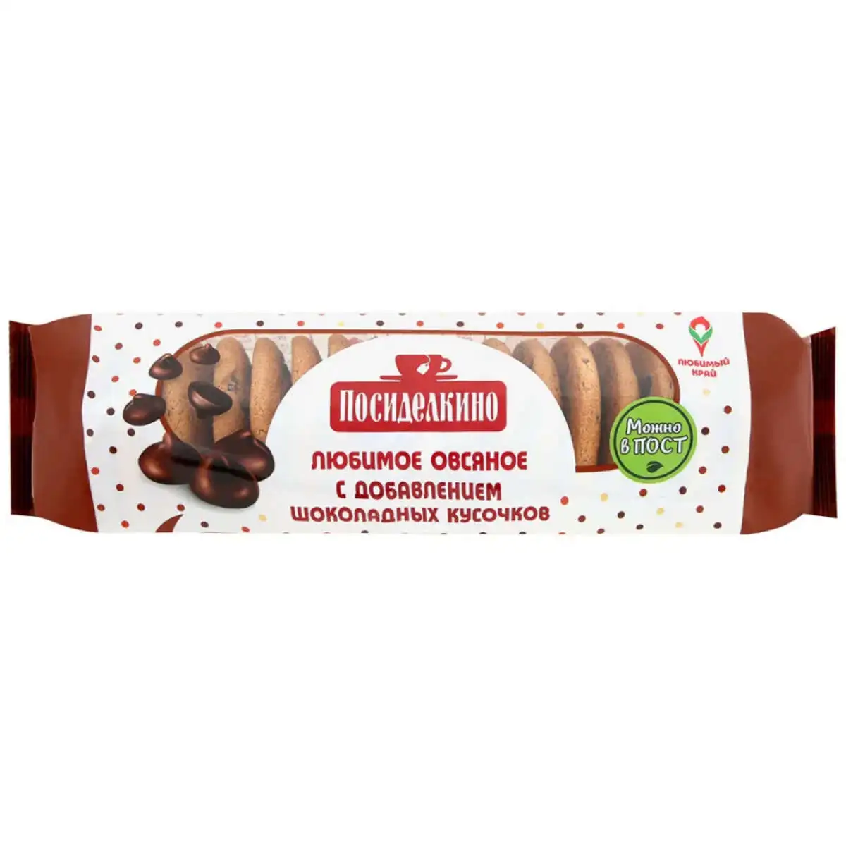 Печенье Посиделкино Овсяное с Кусочками Шоколада 310гр