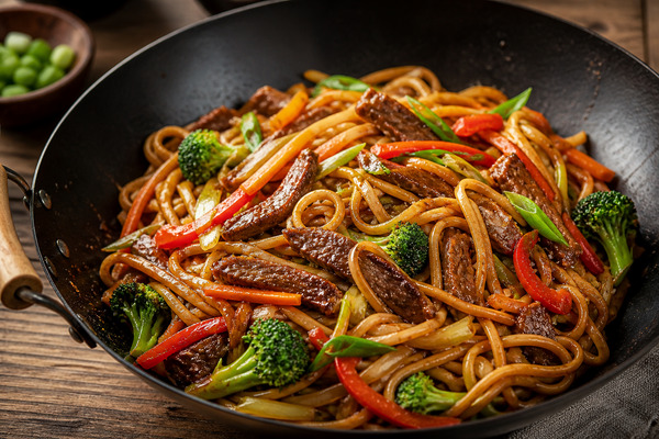 Wok с говядиной