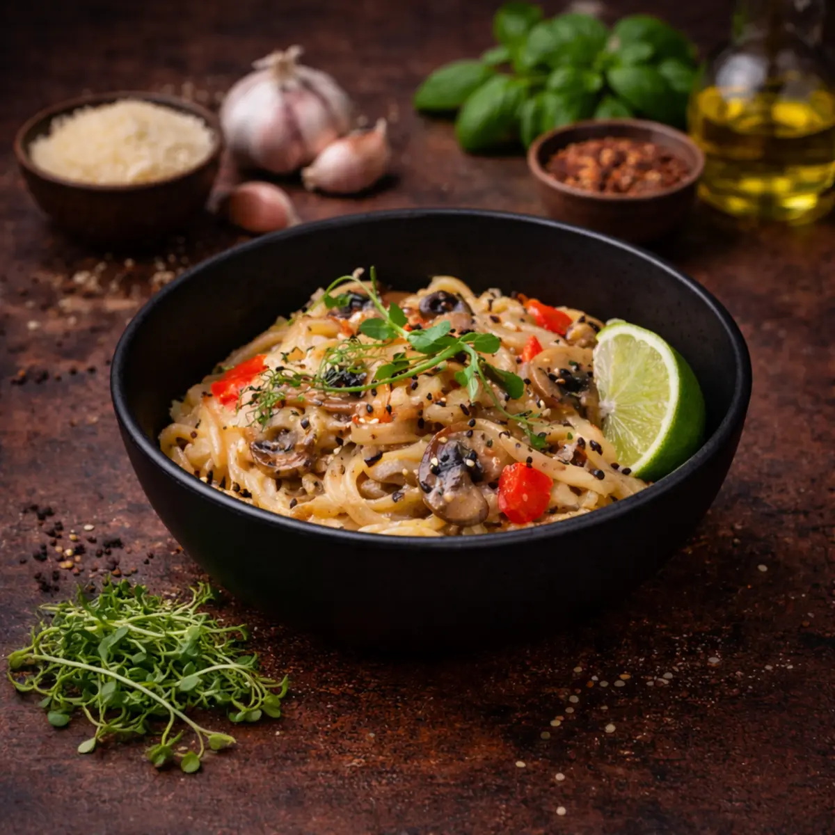 Wok овощи и грибы