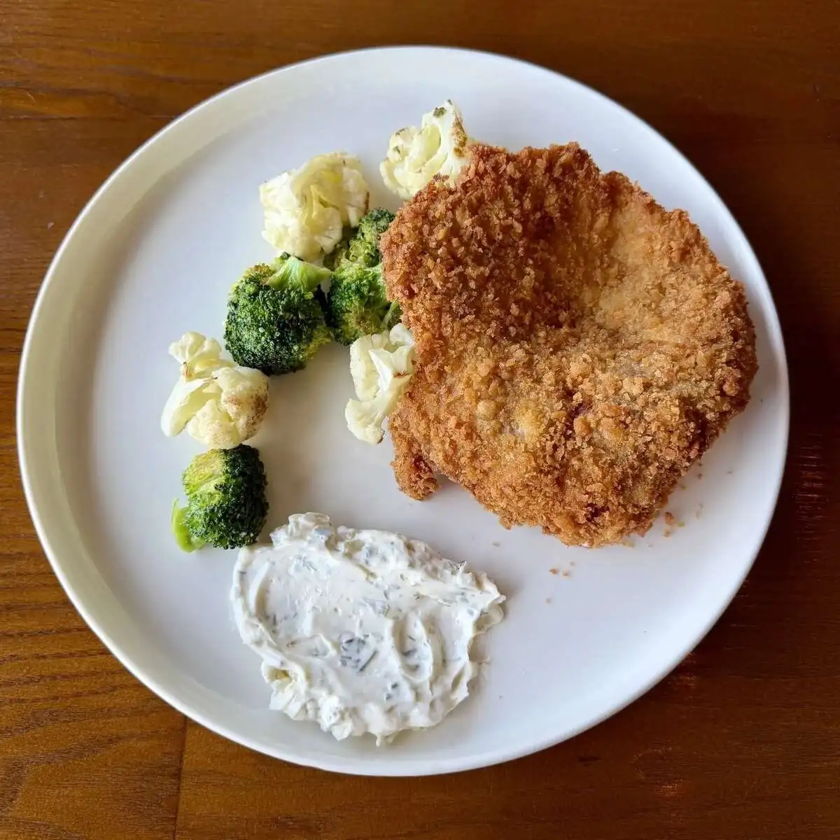 Шницель с овощами