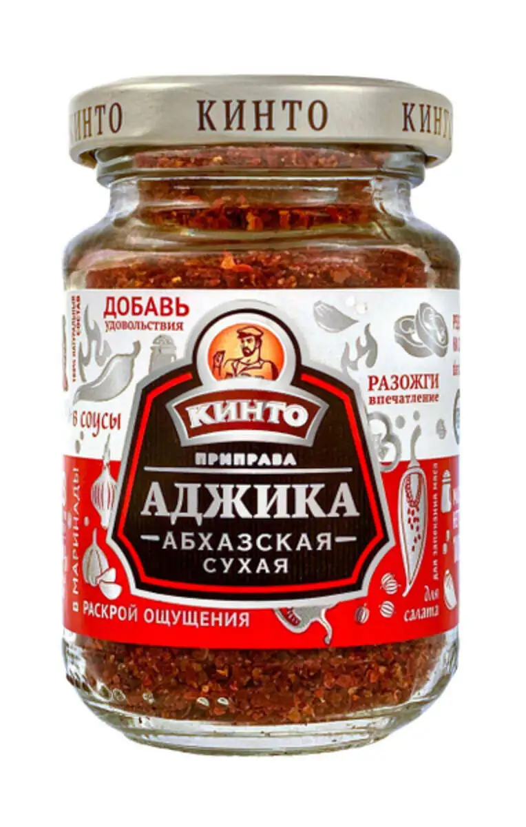 Приправа Кинто Аджика Абхазская Сухая 100г ст/б(м)