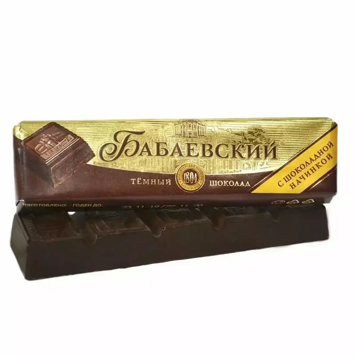 Шоколадный батончик бабаевский темный шок. 50гр.(м)